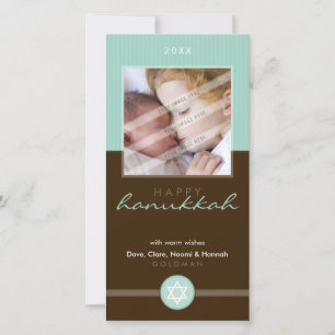 Cartes Pour Fêtes Annuelles JOLIE CHANUKKAH PHOTOCARD :: stripedstitch 4P