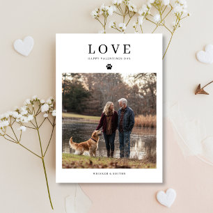 Cartes Pour Fêtes Annuelles Jolie Chien Saint-Valentin Golden Retriever Photo 