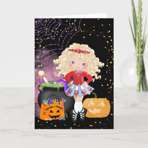 Cartes Pour Fêtes Annuelles Jolie danseuse irlandaise blonde Halloween