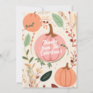 Cartes Pour Fêtes Annuelles Jolie Earty Citrouille Foliage Thanksgiving Party