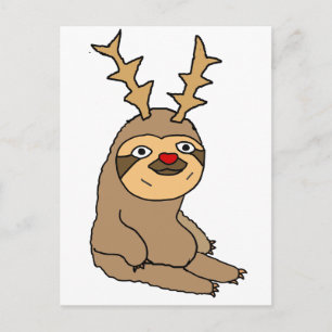 Cartes Pour Fêtes Annuelles Jolie fente avec rennes Antlers Art de Noël