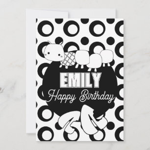 Cartes Pour Fêtes Annuelles Jolie Fête d'Anniversaire de coloriage de Chenille