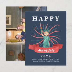 Cartes Pour Fêtes Annuelles Jolie Fête Patriotique Rouge Blanc Et Bleu 4 Juill