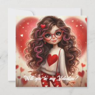 Cartes Pour Fêtes Annuelles Jolie fille élégante et impertinente sois ma Saint