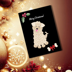 Cartes Pour Fêtes Annuelles Jolie fille Maltipoo Chien Personnalisable