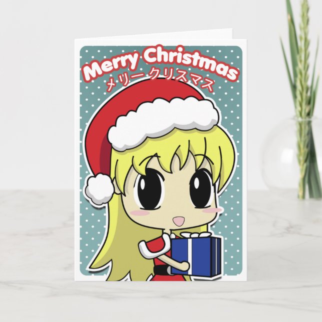Cartes Pour Fêtes Annuelles Jolie fille Père Noël Christmas (Devant)
