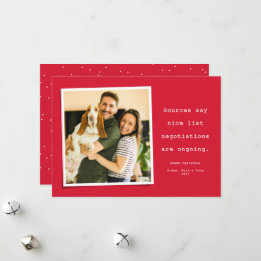 Cartes Pour Fêtes Annuelles Jolie liste drôle rouge Joyeux Noël photo
