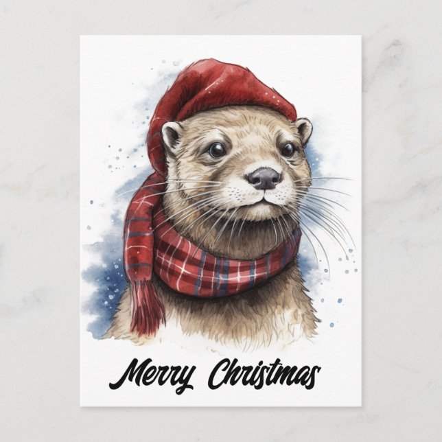 Cartes Pour Fêtes Annuelles Jolie Loupe de Noël adorable (Devant)