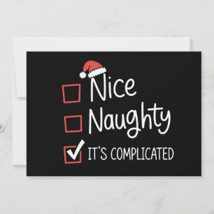 Cartes Pour Fêtes Annuelles Jolie Méchant C'est une liste de Noël compliquée p