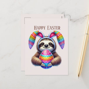Cartes Pour Fêtes Annuelles Jolie paresse de Pâques