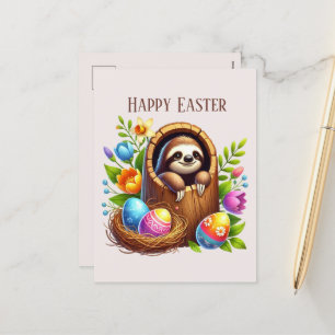 Cartes Pour Fêtes Annuelles Jolie paresse de Pâques