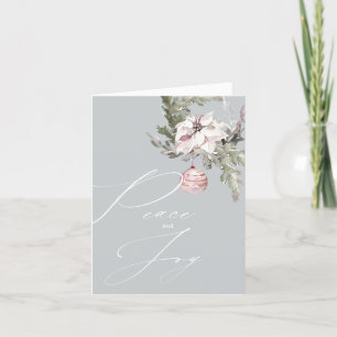 Cartes Pour Fêtes Annuelles Jolie Pastel rose Calligraphie d'ornement de Noël