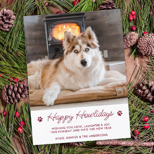 Cartes Pour Fêtes Annuelles Jolie Personnalisation Photo Animaux De Compagnie 