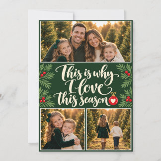 Cartes Pour Fêtes Annuelles Jolie photo de famille de Noël cette saison