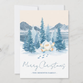 Cartes Pour Fêtes Annuelles Jolie photo de Noël à l'aquarelle de monstre de mo