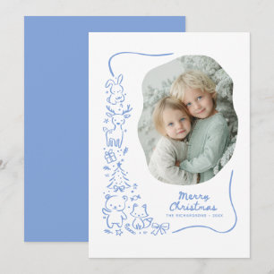 Cartes Pour Fêtes Annuelles Jolie photo de Noël en bois hivernal