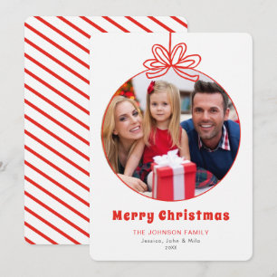 Cartes Pour Fêtes Annuelles Jolie photo de nœud rouge dessiné à la main pour N