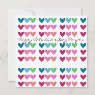 Cartes Pour Fêtes Annuelles Jolie rose et cœurs Coloré Saint-Valentin