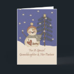 Cartes Pour Fêtes Annuelles Jolie Snowman Christmas Grandgirl & Associée<br><div class="desc">carte</div>