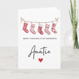 Cartes Pour Fêtes Annuelles Jolie Tante Noël Plier