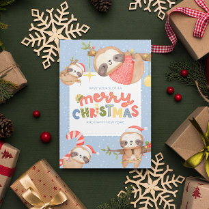 Cartes Pour Fêtes Annuelles Jolie tendance Joyeux fentes de Noël