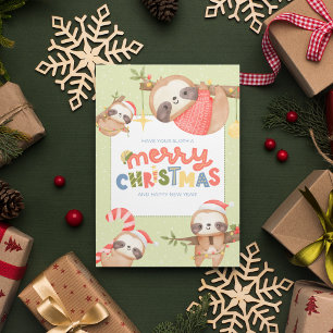 Cartes Pour Fêtes Annuelles Jolie tendance Joyeux fentes de Noël