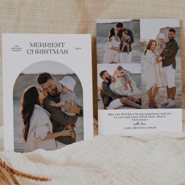 Cartes Pour Fêtes Annuelles Jolie Typographie de Noël Arche Photo (Créateur téléchargé)