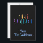 Cartes Pour Fêtes Annuelles JolieColorée Chag Sameach VœuDeFêteJuive<br><div class="desc">Un design de texte moderne et coloré Chag Sameach signifiant joyeuses fêtes est un salut approprié pour beaucoup de différentes fêtes juives.</div>