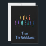 Cartes Pour Fêtes Annuelles JolieColorée Chag Sameach VœuDeFêteJuive<br><div class="desc">Un design de texte moderne et coloré Chag Sameach signifiant joyeuses fêtes est un salut approprié pour beaucoup de différentes fêtes juives.</div>