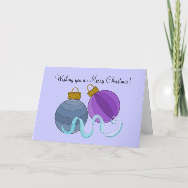 Cartes Pour Fêtes Annuelles Jolies boules de Noël (Devant)