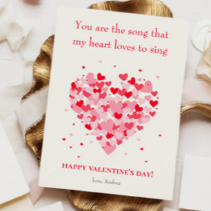 Cartes Pour Fêtes Annuelles Jolies Coeurs Rouges Roses Photo Saint Valentin