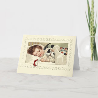 Cartes Pour Fêtes Annuelles Jolies Images Vintage de Cartes de Fêtes de Fille