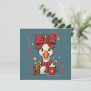Cartes Pour Fêtes Annuelles Jolies oies de Noël assorties Canards de famille d