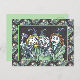 CARTES POUR FÊTES ANNUELLES JOLIMENT DÉPLAISANT ZOMBIE BRIDESMAIDS PRENDRE UN