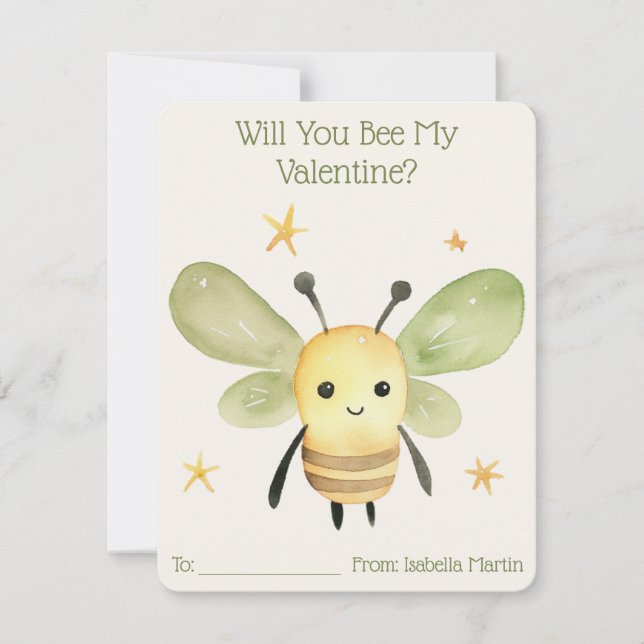 Cartes Pour Fêtes Annuelles Jolis enfants en classe, serez-vous ma Saint-Valen (Devant)