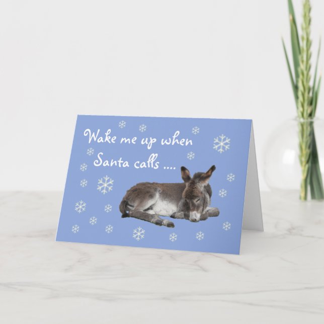 Cartes Pour Fêtes Annuelles Jolis flocons d'âne bleu Noël (Devant)