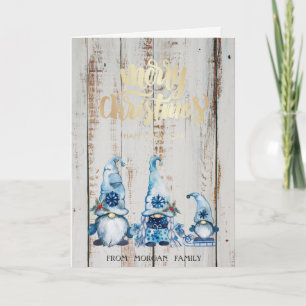 Cartes Pour Fêtes Annuelles Jolis lutins bleus joyeux Noël