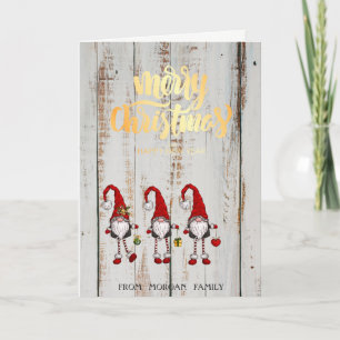 Cartes Pour Fêtes Annuelles Jolis nains rouges joyeux Noël