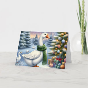 Cartes Pour Fêtes Annuelles Jolis oies de Noël