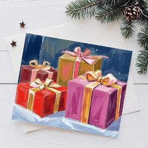 Cartes Pour Fêtes Annuelles Jolis Présents Aquarelle