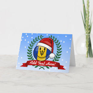 Cartes Pour Fêtes Annuelles Jolly Barbados Drapeau style Noël