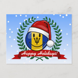 Cartes Pour Fêtes Annuelles Jolly Barbados Drapeau style Noël