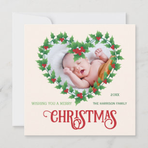 Cartes Pour Fêtes Annuelles Jolly Heart Christmas Frame Photo