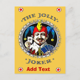 Cartes Pour Fêtes Annuelles Jolly Jester Card, ajouter du texte