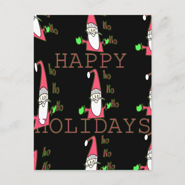 Cartes Pour Fêtes Annuelles Jolly Mouse Père Noël : Une Illustration Fun Holid (Devant)