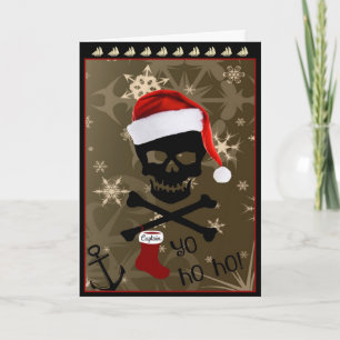 Cartes Pour Fêtes Annuelles Jolly Roger Pirate Christmas