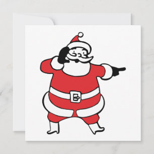 Cartes Pour Fêtes Annuelles Jolly Santa Claus appelle Reindee à Noël