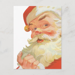 Cartes Pour Fêtes Annuelles Jolly Santa Claus avec secret, Noël Vintage