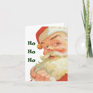 Cartes Pour Fêtes Annuelles Jolly Santa Claus avec secret, Noël Vintage
