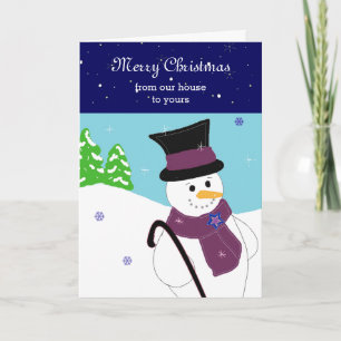 Cartes Pour Fêtes Annuelles Jolly Snowman